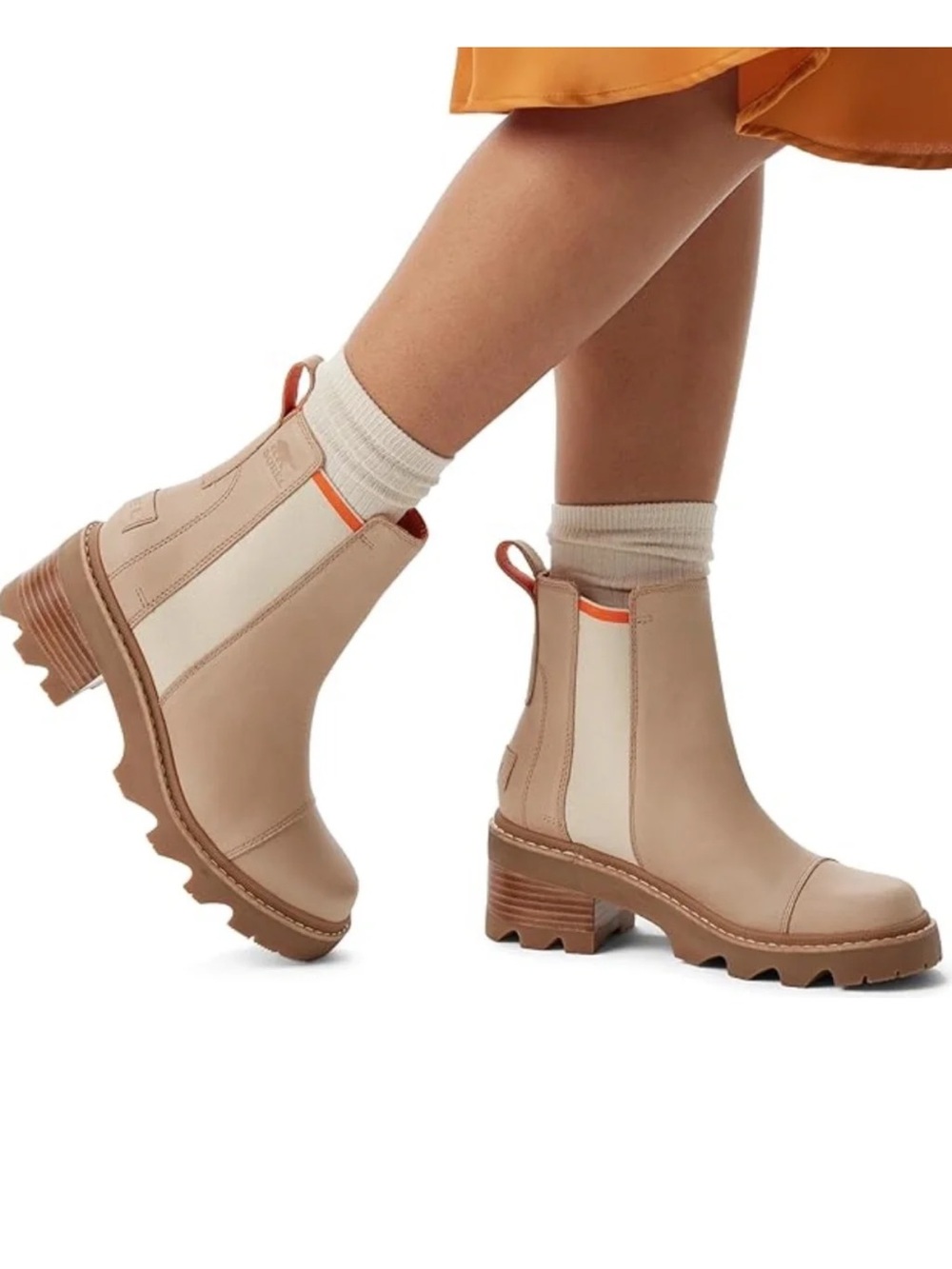 Women's Beige Chelsea Lug Boot - Neutral Chelsea Ankle Boot